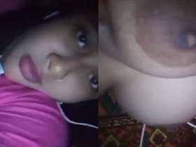 Watch a gorgeous bengali babe flaunt her massive breasts