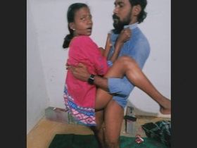 A passionate sexual encounter of a Tamil couple in a rural setting