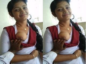 Desi Indian babe with big boobs gives her man a steamy blowjob