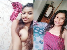 Desi beauty bares her breasts in exclusive video