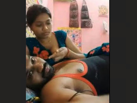 Indian wife and husband in sensual home video collection