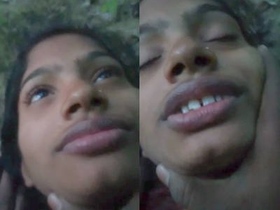 Indian college girl engages in outdoor sexual activity