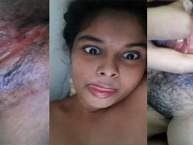 A mischievous girl reveals her most intimate parts