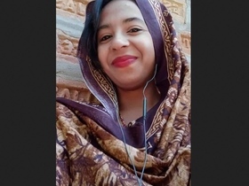 Busty girl performs on camera in HD video call