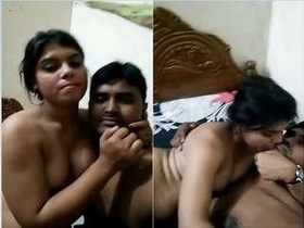 Passionate couple's romantic sex session