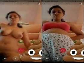 Indian girl with big tits and nice pussy gets naughty on video call