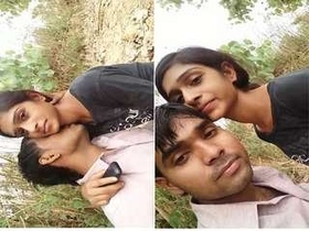 Desi lover's passionate outdoor romance