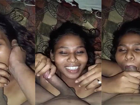 Indian village girl gives oral pleasure to her partner