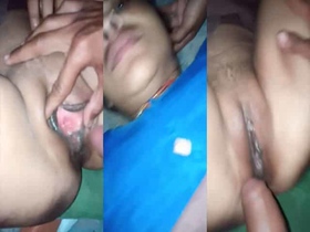 Desi babe gets her pink pussy fucked in a steamy video