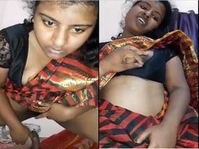 Horny wife gets rid of husband's cock by pressing her breasts against it