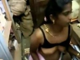 Tamil aunty gets banged in a warehouse