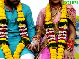 Indian newlywed couple's free amateur porn video with music