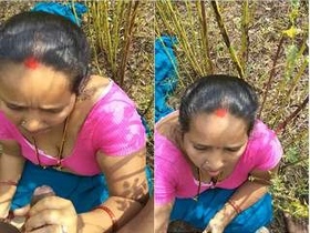 Experience the eroticism of Telugu Bhabha's blowjob skills