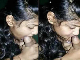 Indian GF gets excited while giving oral pleasure