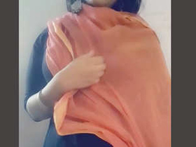 Indian girl flaunts her big breasts in a steamy video