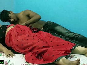 Indian bhabhi and her half-brother engage in steamy nighttime sexual encounter