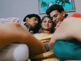 Indian girl gets double penetrated in a hardcore threesome video