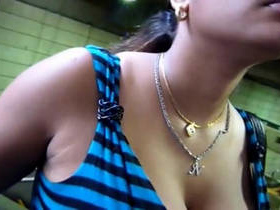 Desi voyeur punishes auntie's breasts, caught on video