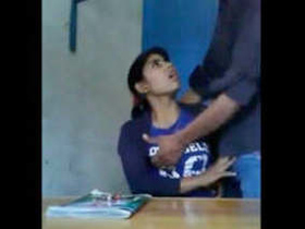 Indian tutor fondles and presses her student's breasts