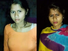 Enjoying the company of a village girl and her boyfriend in MMS clips