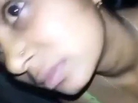 Cute girl gets fucked by black lover in village