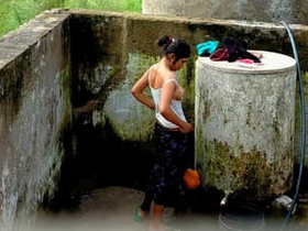 Desi girl in the bathroom - Cute and seductive