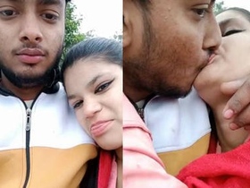 Indian couple enjoys outdoor fun