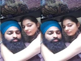 Punjabi couple's romantic encounter with boobs pressing