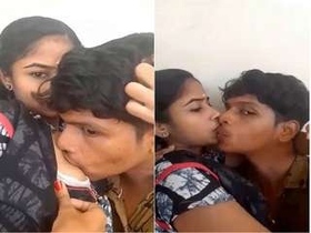 Tamil girl enjoys a view of her lover's breasts while sucking