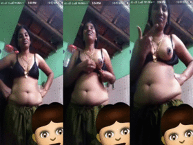 Tamil aunty flaunts her big breasts in a live video call