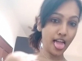 Enjoy the beauty of a pretty girl taking nude selfies in this MMC video