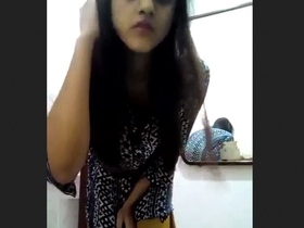 A romantic journey of undressing in a bathroom