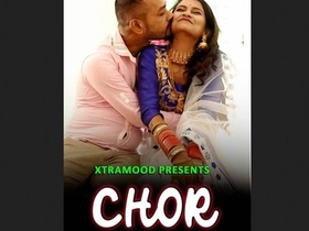 A slender blonde wife unwraps a surprise gift from her spouse and another man