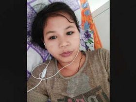 Stunning Assamese girlfriend's video call performance