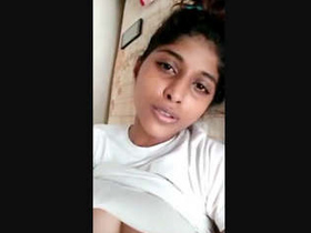 Beautiful woman receives oral and manual stimulation