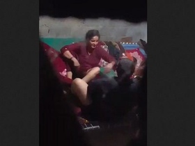 Bhabhi's hidden bedroom activities recorded by an unknown person in a rural setting