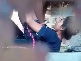 Outdoor Valentine's Day sex at a bus stop with a Desi couple