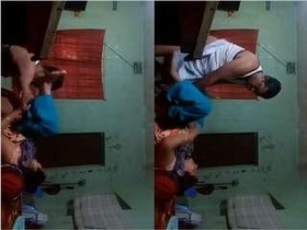 Indian wife pleasures herself and husband with oral sex