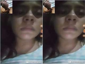 Adorable Indian babe flaunts her breasts on a video call