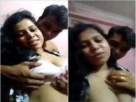 Mallou's sensual romance and boob sucking in a steamy video