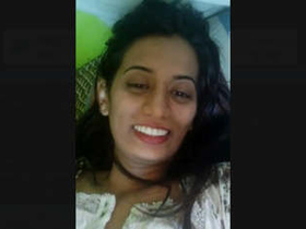 Arousing Indian girlfriend reveals her breasts during a video chat
