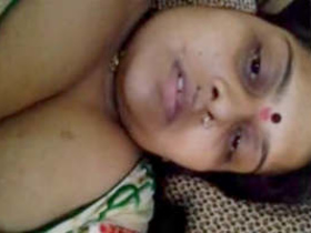 Bhabi displays her large breasts during a video chat