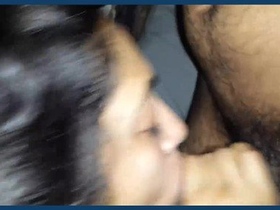 Desi girl gives oral pleasure to her boyfriend and swallows his semen