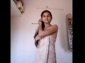 Indian blonde girl takes self-portraits for her romantic partner