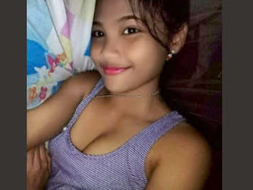 Cute Indian girl with big boobs shows off on video call