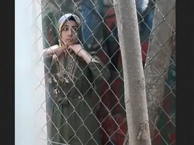 In the open air: A Muslim girl enjoys sex