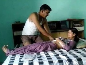 Desi maid enjoys breast play at home in HD video