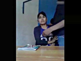 Parmilla Ghosh, a college beauty, experiences group sex and fingering in a classroom