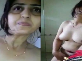 Desi village girl's big boobs and sexy pussy on camera