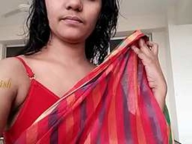 College girl changes her dress in a sexy collage